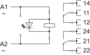 WAGO GmbH & Co. KG Relaismodul AC 230 V,2W, grau 858-528