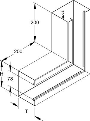 Niedax Gerätekanal-Vertikaleck GKV 110-78T100 S