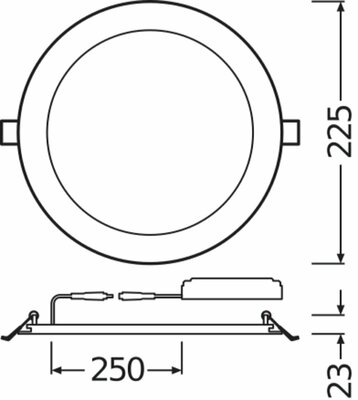 Ledvance LED-SLIM-Downlight 3000K DLSLI DN205-22-3000K