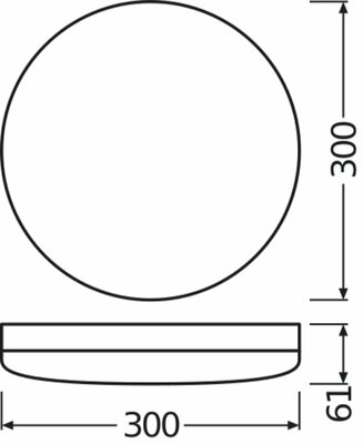 Ledvance LED-Wand-/Deckenleuchte 4000K IK10 SF COM 300-24-4000K