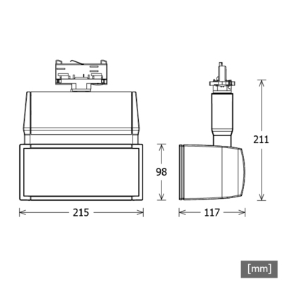 LTS Licht&Leuchten LED-Stromschienenstrahler 4000K DALI EL303.40.2/DALI-STsw