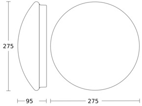 Steinel Sensor-LED-Innenleuchte 275 x 95 mm RS 16 LED S WS 3000K