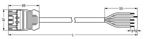 WAGO GmbH & Co. KG Anschlussleitung 5x1,5mmq weiss 771-9995/206-302