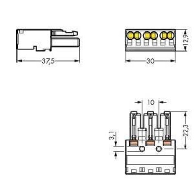 WAGO GmbH & Co. KG Buchse 2x0,5-4mmq schwarz 770-203