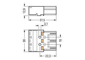 WAGO GmbH & Co. KG Stecker 2x0,5-4mmq schwarz 770-213