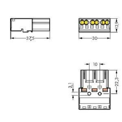 WAGO GmbH & Co. KG Stecker 2x0,5-4mmq weiß 770-233