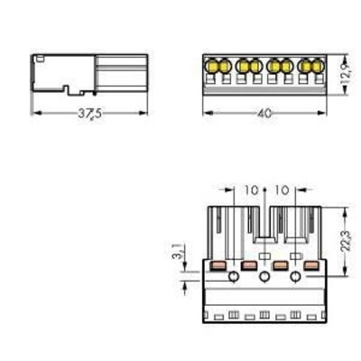 WAGO GmbH & Co. KG Stecker 2x0,5-4mmq weiß 770-234