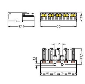 WAGO GmbH & Co. KG Buchse 2x0,5-4mmq schwarz 770-205