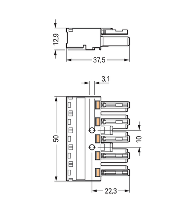 WAGO GmbH & Co. KG Buchse 0,5-4mmq weiß 770-425