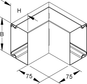 Niedax Außeneck, 90 Grad LUAC 80.080 R