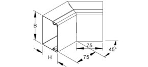 Niedax Inneneck, 45 Grad LUIB 60.100 W