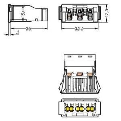 WAGO GmbH & Co. KG Buchsenteil 2x0,5-4mmq weiß 770-723