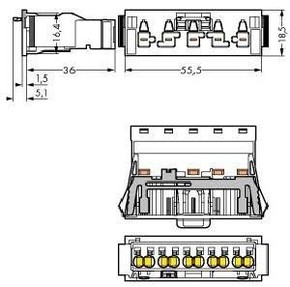 WAGO GmbH & Co. KG Steckerteil 2x0,5-4mmq weiß 770-735/007-000