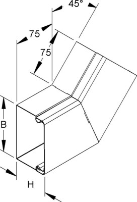 Niedax Flachwinkel, 45 Grad LUWB 60.100 R