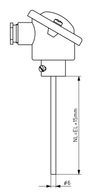 Alre-it Industr.kapillarthermostat L50mm PT1000 Kl B IKF1P1000/50