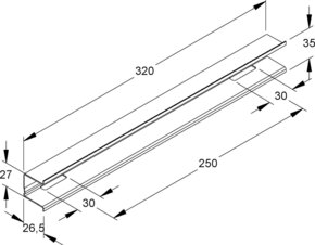 Niedax Adapterschiene TS 35T80