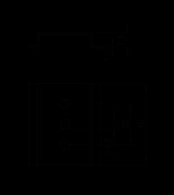 Alre-it Normschiene m.Bohrlöchern L40mm JZ-13