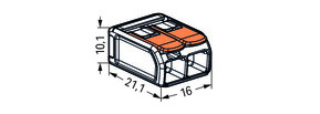 WAGO GmbH & Co. KG Compact-Verbindungsklemme 2-Leiter bis 6qmm 221-612