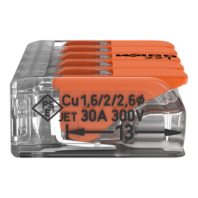 WAGO GmbH & Co. KG Compact-Verbindungsklemme 5-Leiter bis 6qmm 221-615