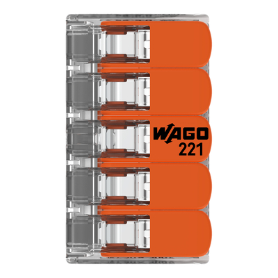 WAGO GmbH & Co. KG Compact-Verbindungsklemme 5-Leiter bis 6qmm 221-615