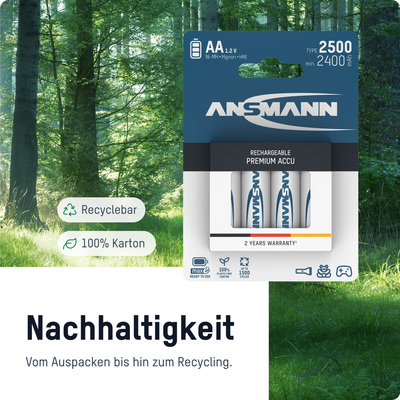 Ansmann Akku Mignon NiMH AA 2700mAh 5030852 VE2 Bli