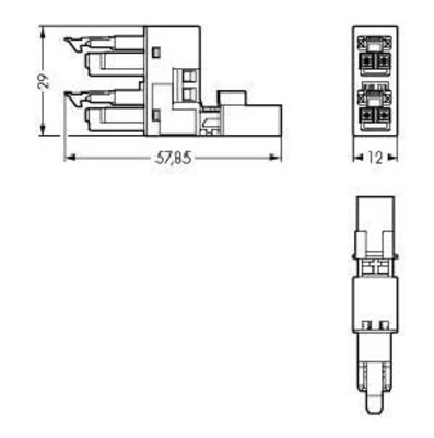 WAGO GmbH & Co. KG H-Verteiler 2p.,sw 890-1634