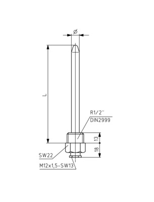 Alre-it Tauchhülse V4 A (1.4571) NTH-100