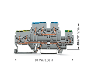 WAGO GmbH & Co. KG Doppelstockklemme 0,08-2,5/4qmm PE/N 870-535