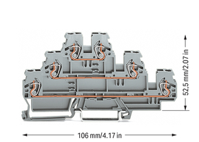 WAGO GmbH & Co. KG Dreistockklemme 0,08-2,5/4qmm L/L/L 870-551