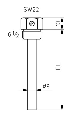 Alre-it Tauchhülse V4A, 500mm lang THV/500