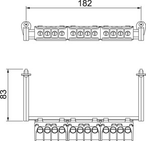 OBO Bettermann Vertr Klemmleistenset m.Schraubklemmen KL-X25 16-35