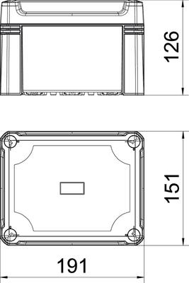 OBO Bettermann Vertr Leergehäuse m.transp. Deckel X10C R LGR-TR