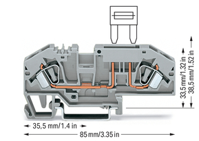 WAGO GmbH & Co. KG Sicherungsklemme 0,2-6qmm, grau 282-696