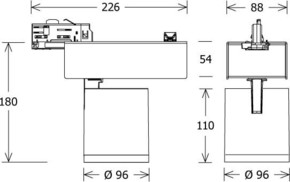 LTS Licht&Leuchten LED-Stromschienenstrahler 2700K DALI SCOUT202927352D-STws
