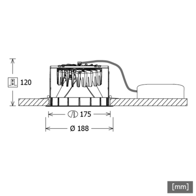 LTS Licht&Leuchten LED-Einbauleuchte 4000K DALI si FLIR320.2040.01DALsi