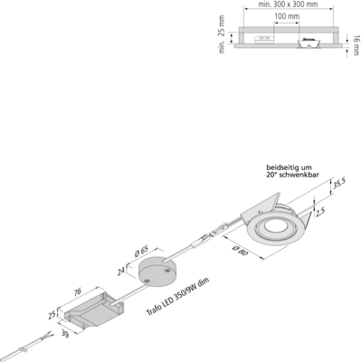 Hera LED-Einbauleuchte 20203010206