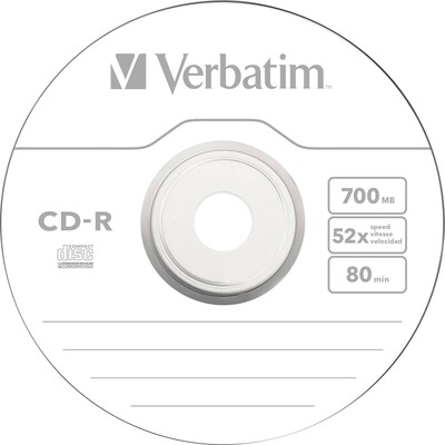 Verbatim CD-R Cakecase 25 Discs 43432 (VE25)