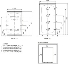 Vaillant Pufferspeicher Wärmepump. VPS R100 VPSR100