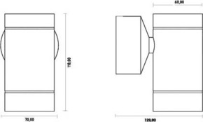 Brumberg Leuchten Wandleuchte Outdoor 1xGU10/35W edelstahl 35001420