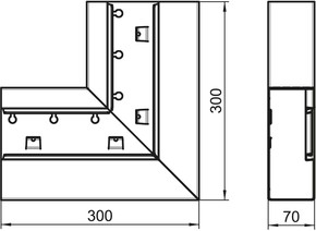 OBO Bettermann Vertr Flachwinkel steigend asymmetrisch 70x170 GS-AFS70170RW