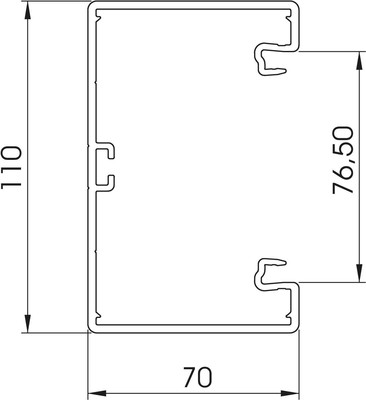 OBO Bettermann Vertr Geräteeinbaukanal o. OT m.Bodenlochung GK-70110CW