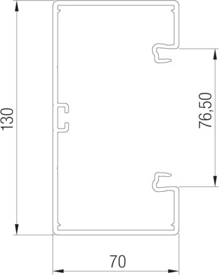 OBO Bettermann Vertr Geräteeinbaukanal o. OT m.Bodenlochung GK-70130RW