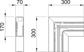 OBO Bettermann Vertr Flachwinkel GK-F70170CW