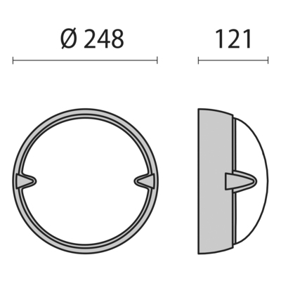 Performance in Light Deckenleuchte E27 1x21W CHIP TONDO 25 weiß
