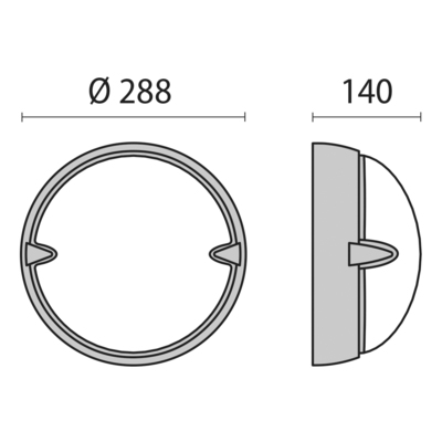 Performance in Light Deckenleuchte E27 1x21W CHIP TONDO 30 weiß