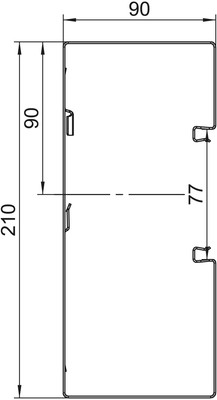OBO Bettermann Vertr Geräteeinbaukanal o. OT asymmetrisch GS-A90210RW
