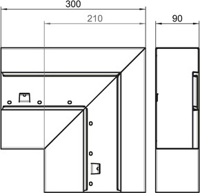 OBO Bettermann Vertr Flachwinkel fallend asymmetrisch GS-AFF90210RW