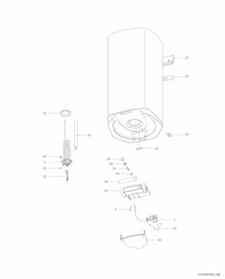 Bosch Thermotechnik Warmwasserspeicher 100L TR4500T 100 EB