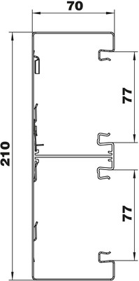OBO Bettermann Vertr Geräteeinbaukanal o. OT symmetrisch GS-D70210RW