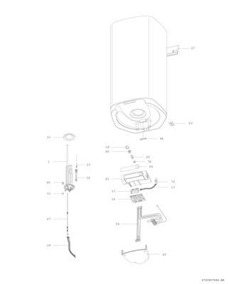 Bosch Thermotechnik Wandspeicher weiß 100L TR5500T 100 EB